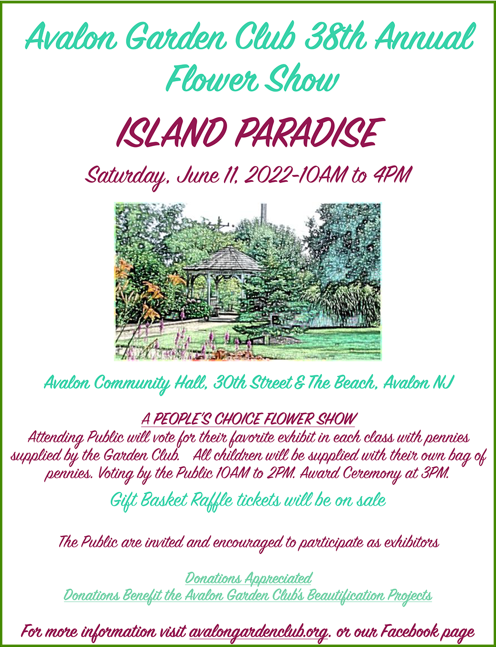 Avalon Garden Club Flower Show – June 11, 2022