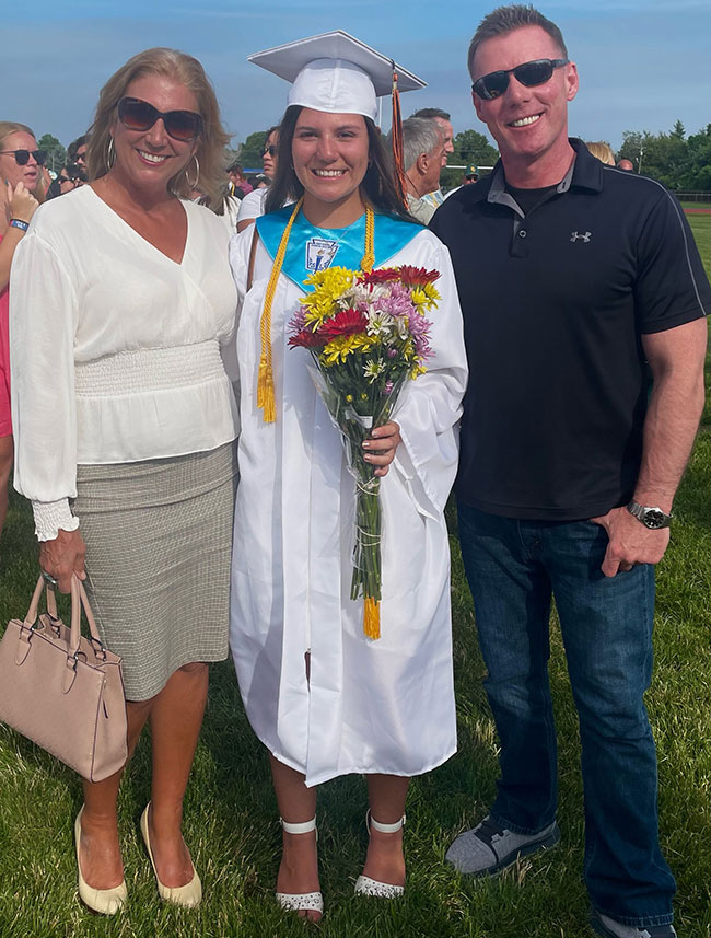Sophia with her Proud Parents